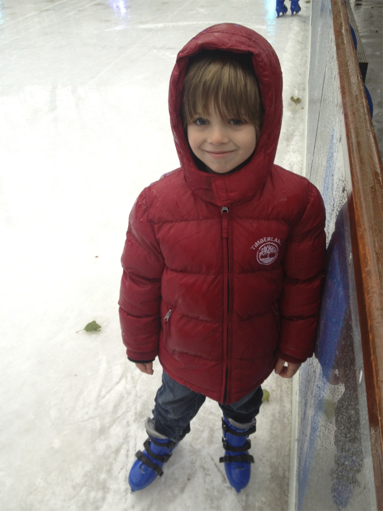 I took Luca out for a day on his own. We went ice skating in the pouring rain. We now both have colds but it was worth it!