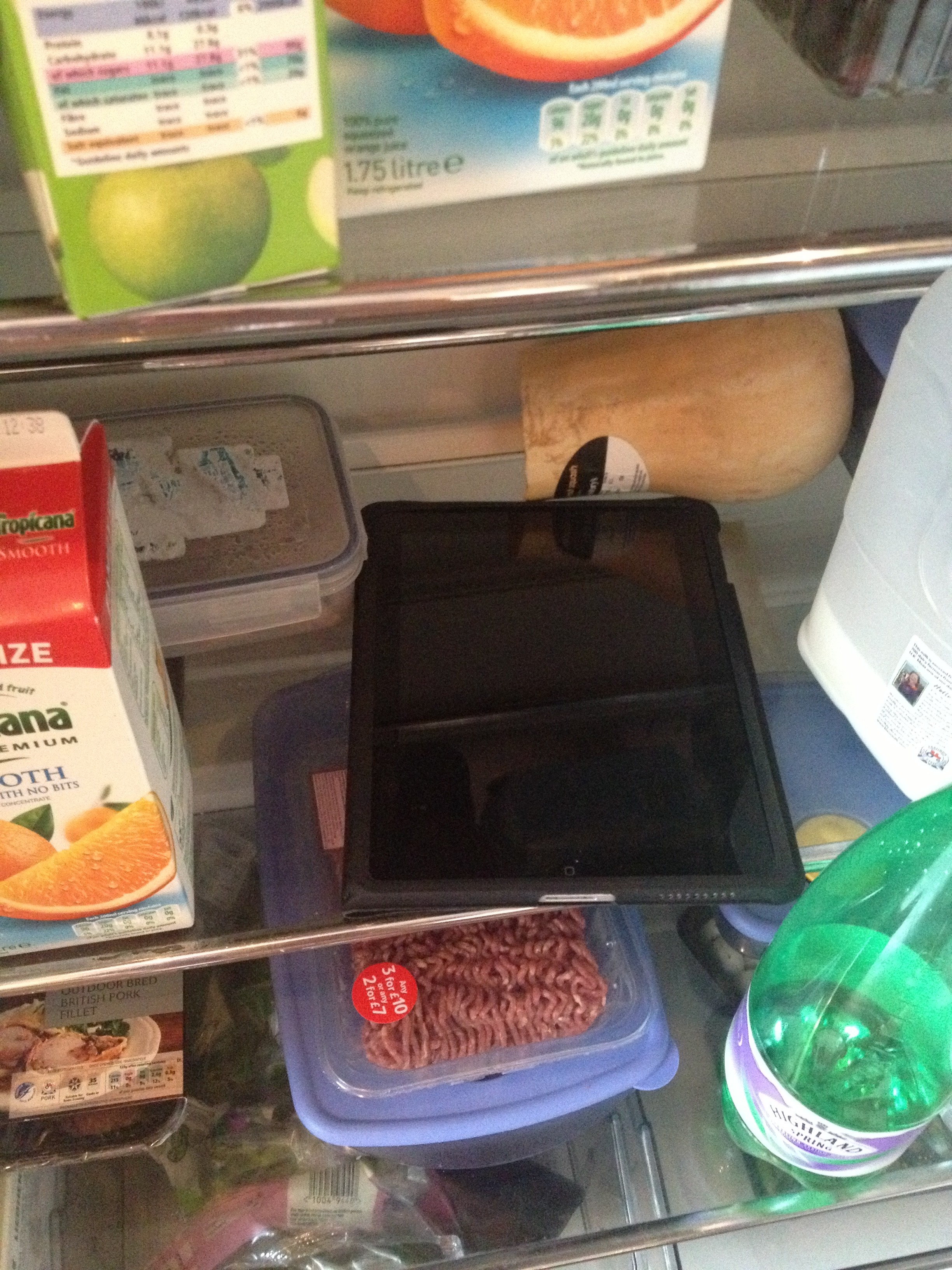 I found an iPad in our fridge. Don't ask, I don't know either.
